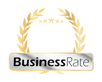 BusinessRate “Best of 2026” award winner badge with gold laurel wreath and stars