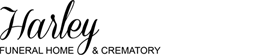 Harley Funeral Home & Crematory logo in script font.