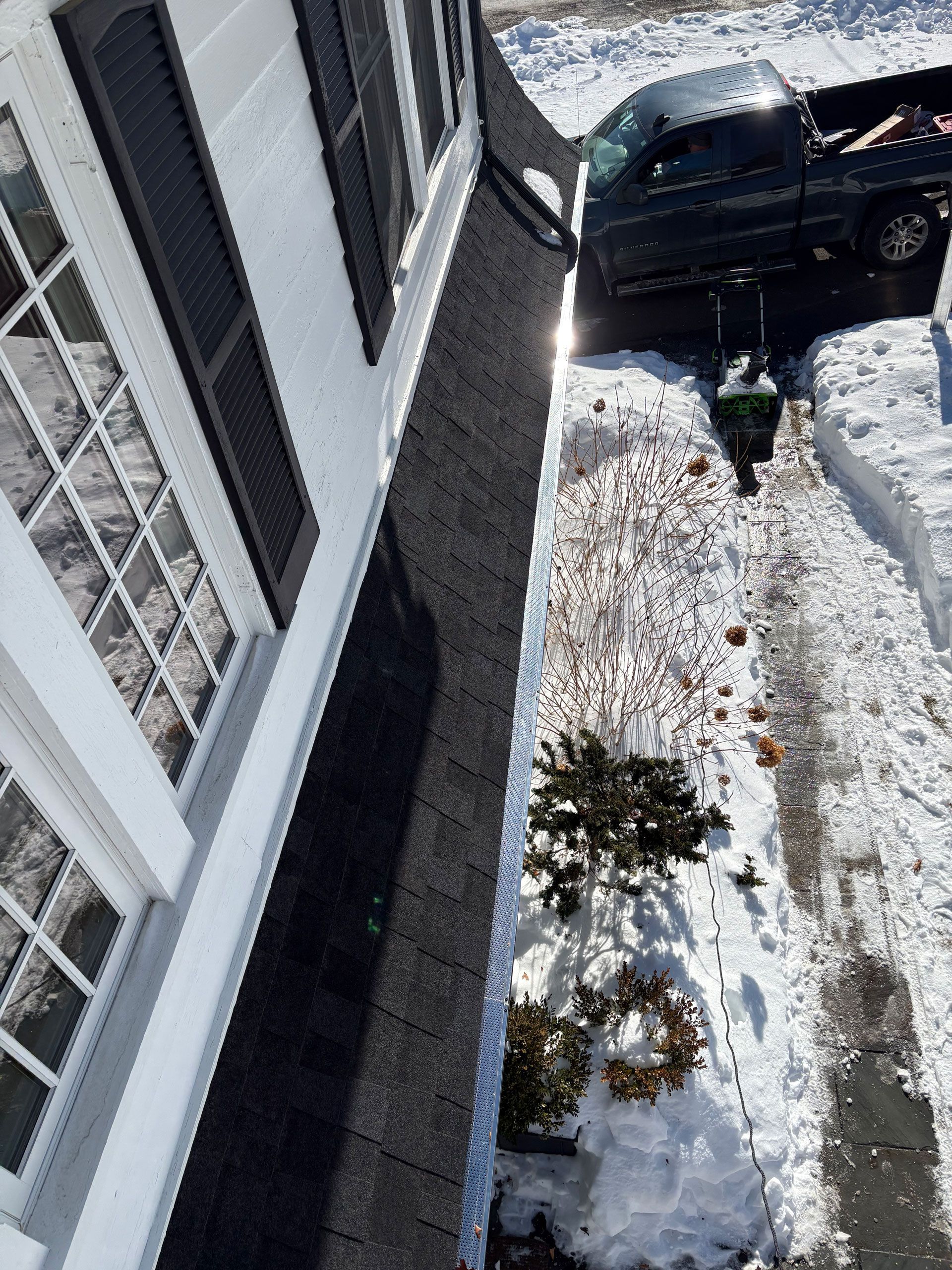6-inch K-style aluminum gutters with oversized downspouts installed by CT GutterPro in Westbrook, CT