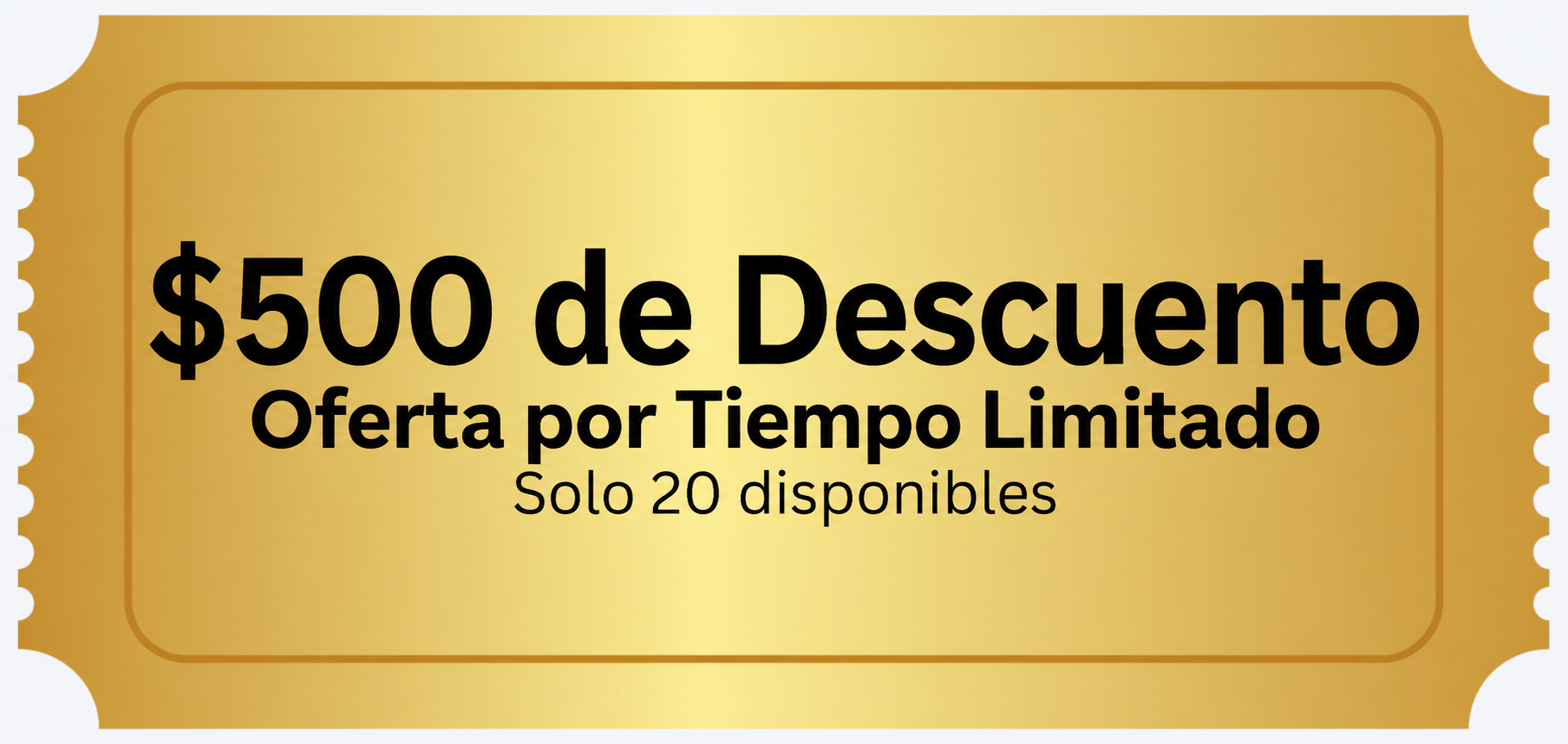 Golden voucher with 