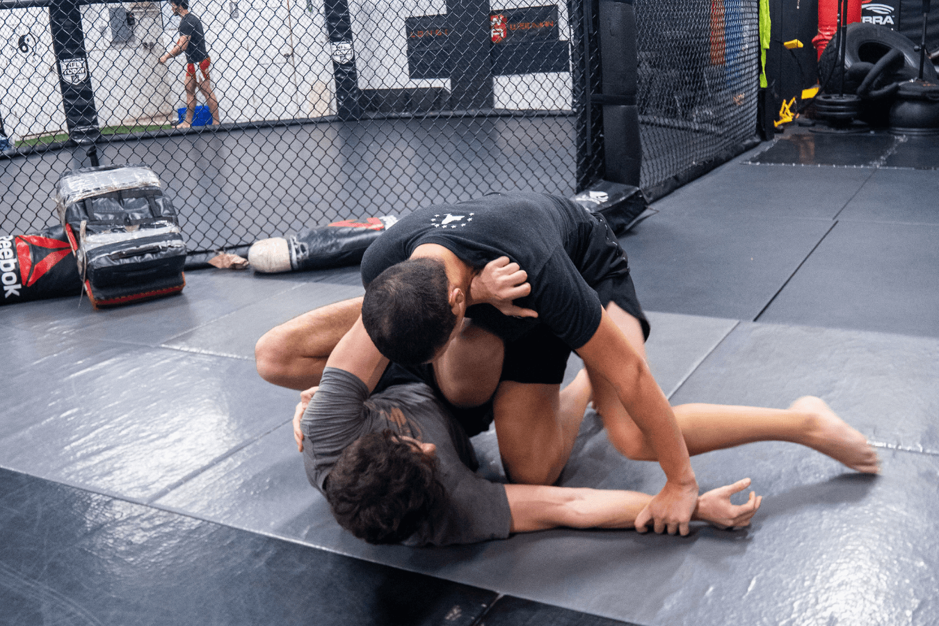 Students training striking and footwork at Ray Longo's Mixed Martial Arts in Garden City, NY for fitness and confidence.