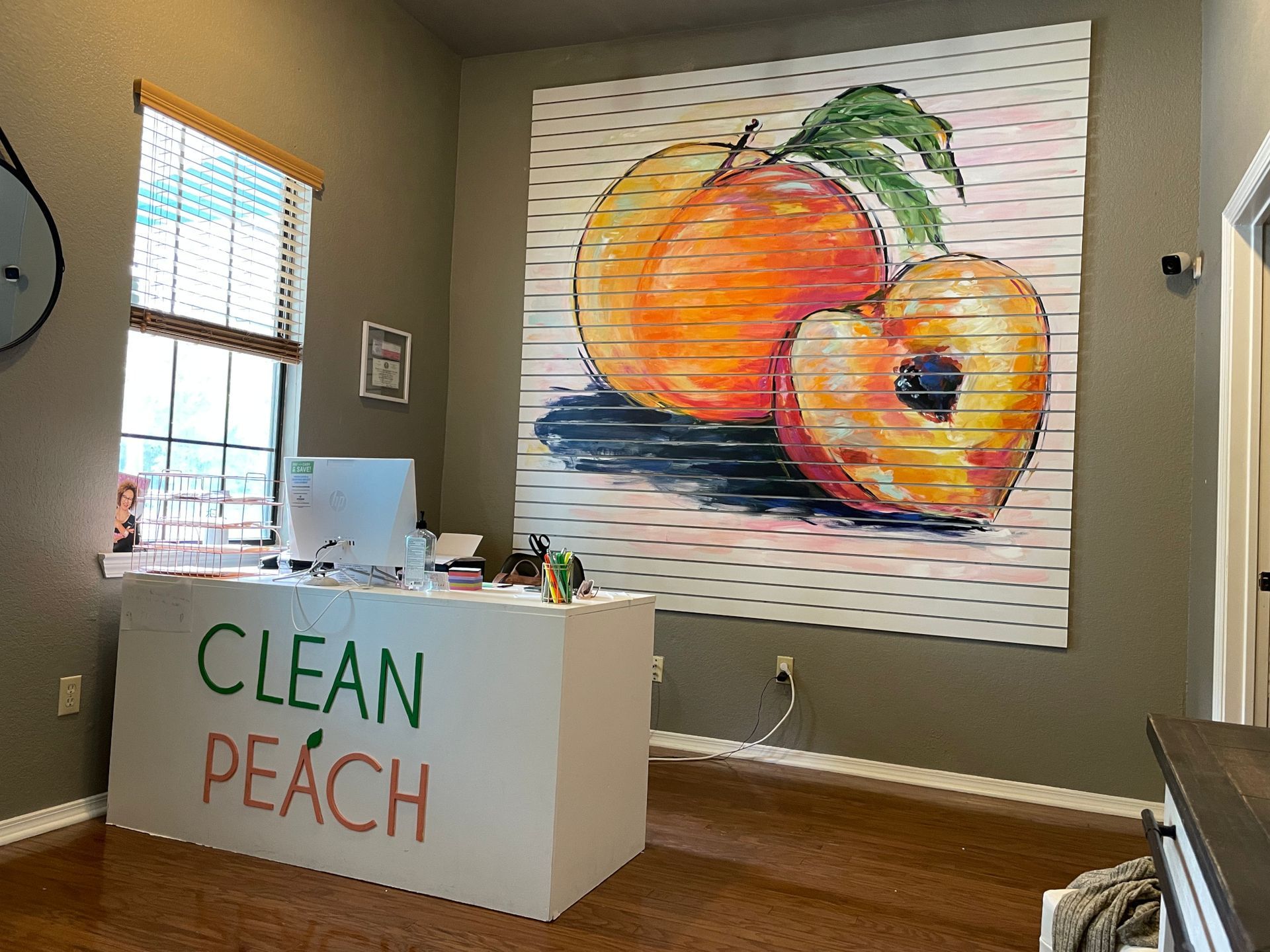Reception desk with
