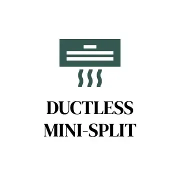 A logo for a ductless mini split air conditioner.