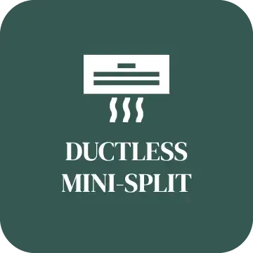 A picture of a ductless mini split air conditioner on a green background.