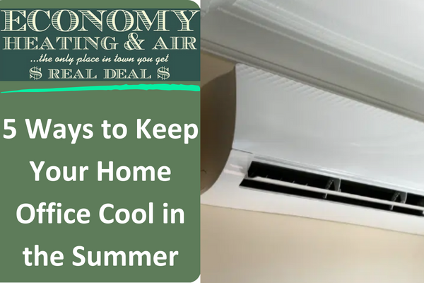 An ad for economy heating and air shows a picture of an air conditioner