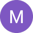 The letter m is in a purple circle on a white background.