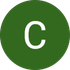 A green circle with a white letter c inside of it.