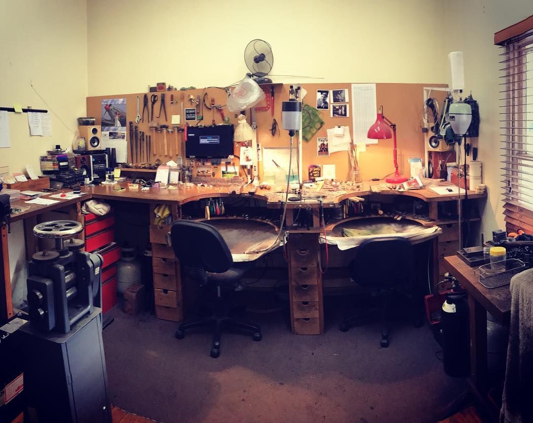 A Jewellery Workshop Bench With Tools — Burchell's Jewellers In Bowral, NSW
