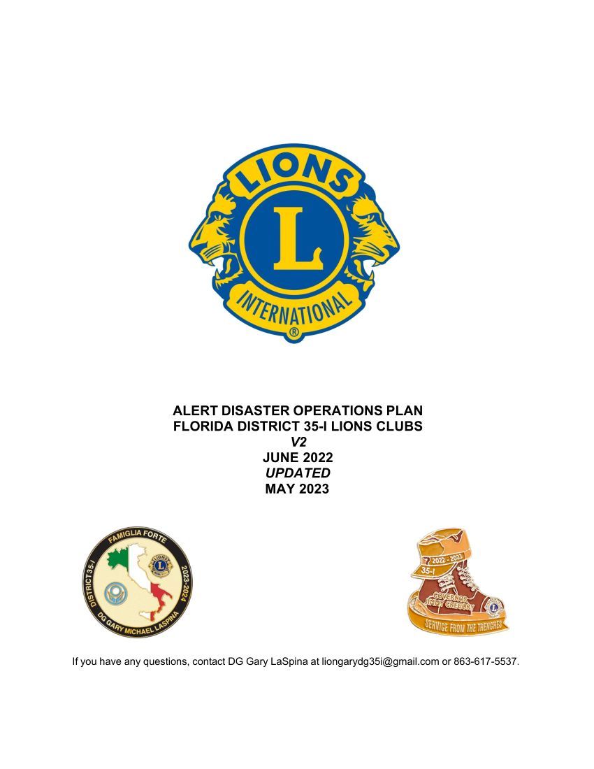 A lion 's international logo is on the cover of a book.