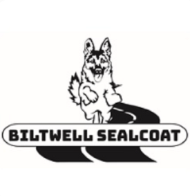 A black and white logo for biltwell sealcoat