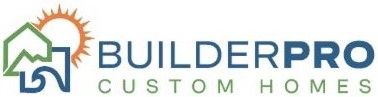BuilderPro logo with a house, mountains, sun, and text: "BUILDERPRO CUSTOM HOMES".