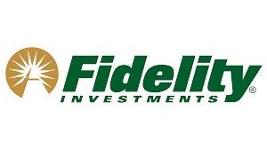 Fidelity Investments logo with green text and a gold starburst icon