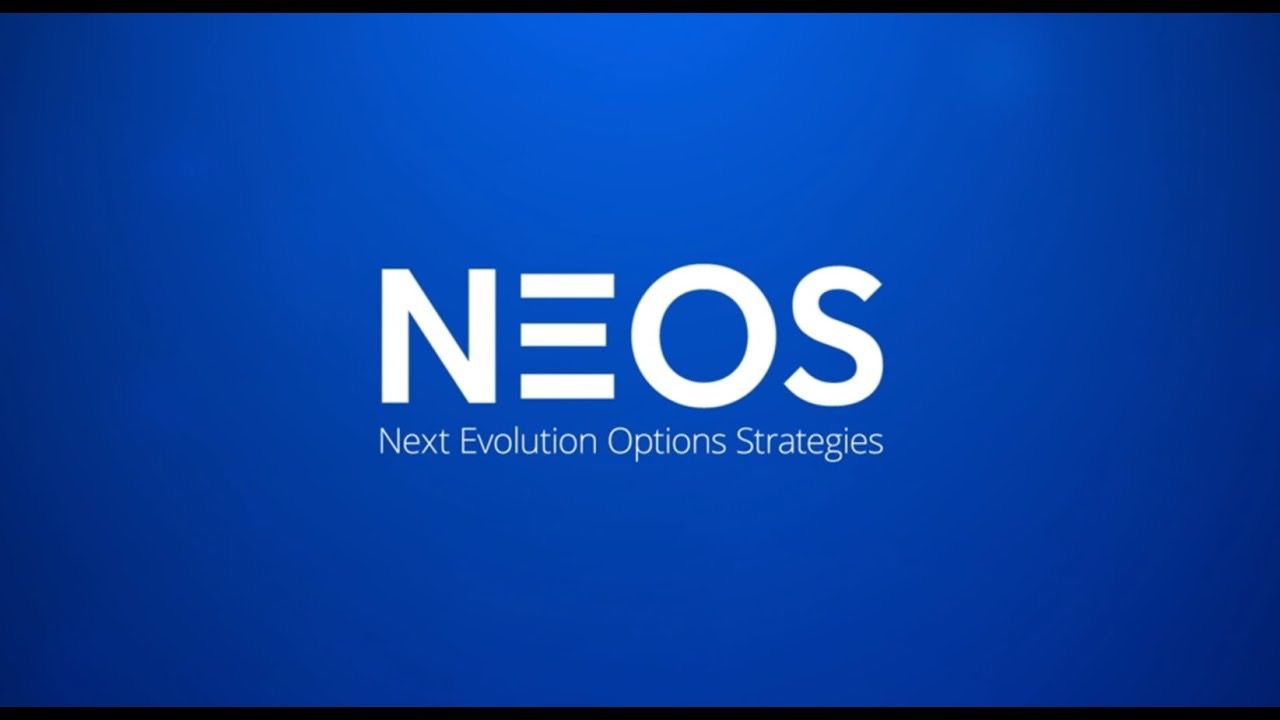 Blue slide with the NEOS logo and the text “Next Center Office Solutions”