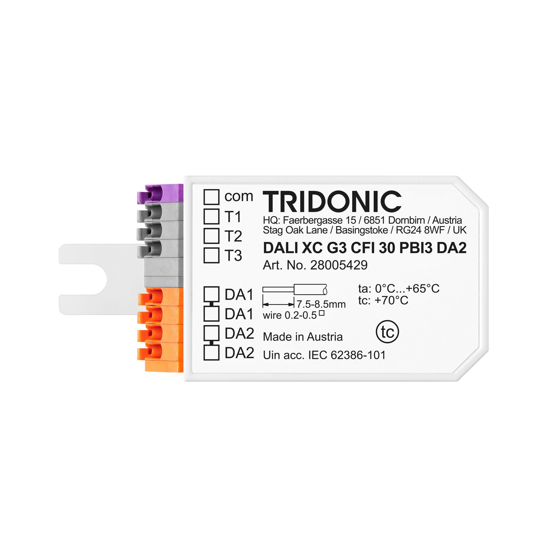 Tridonic DALI-2 LED-drivdon för intelligent styrning och reglering av professionella belysningssystem.