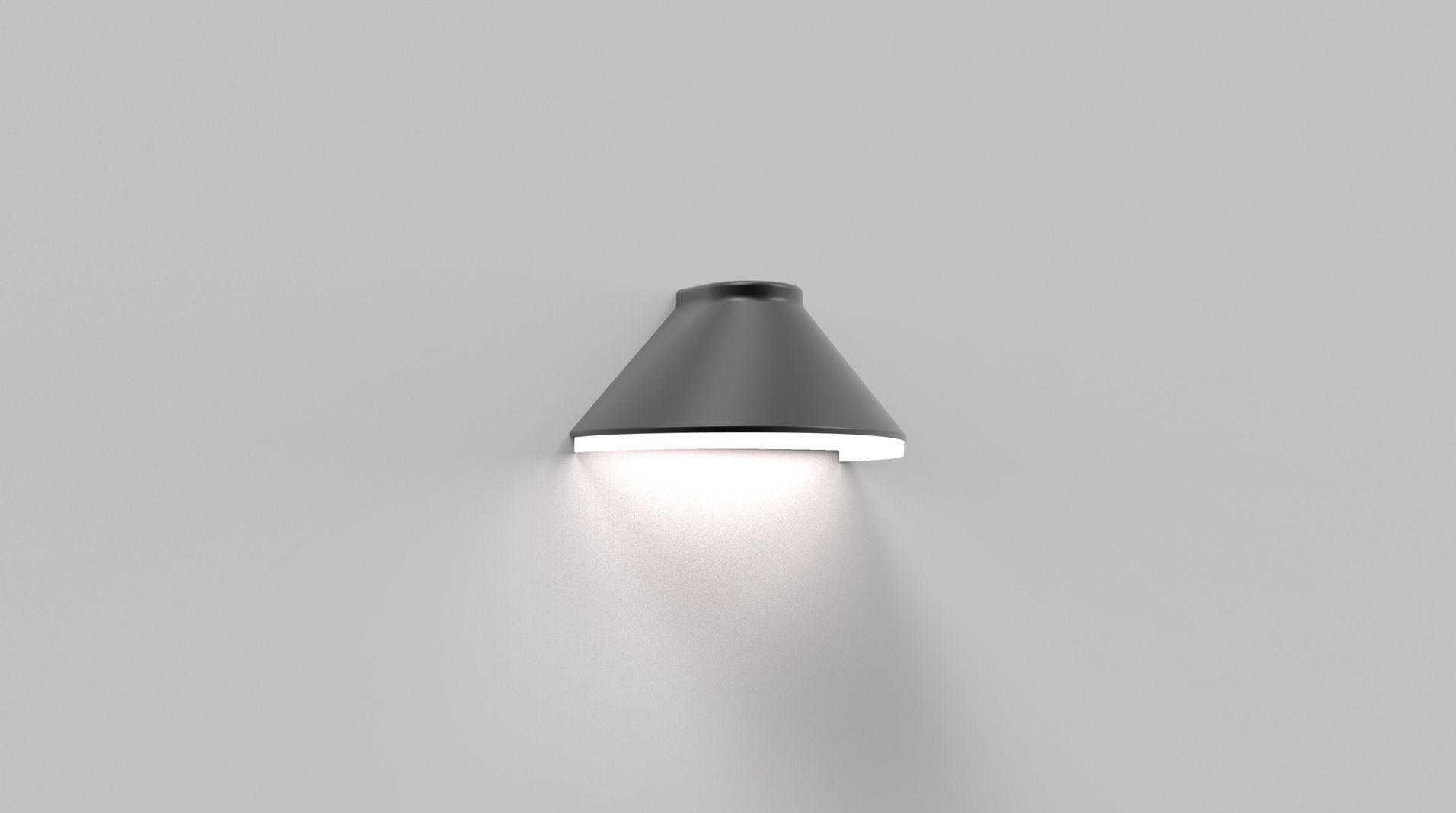 Moderne væglampe til facade- og områdebelysning med elegant, minimalistisk design.