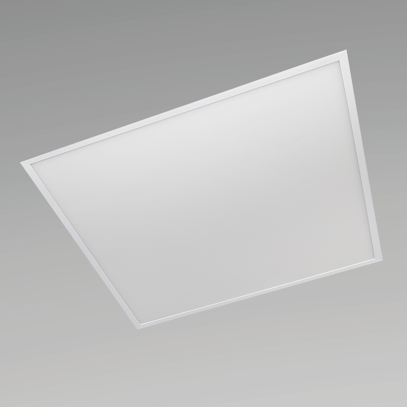 Square LED panel with a white frame and a uniform light surface.