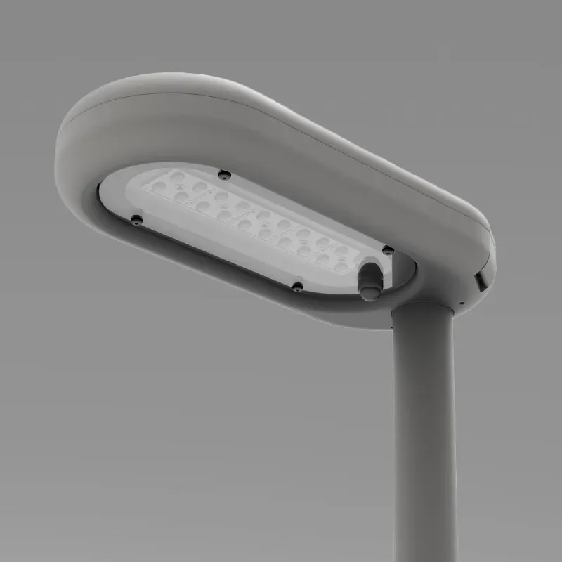 Modern streetlight for efficient illumination of roads, pathways, and urban spaces.