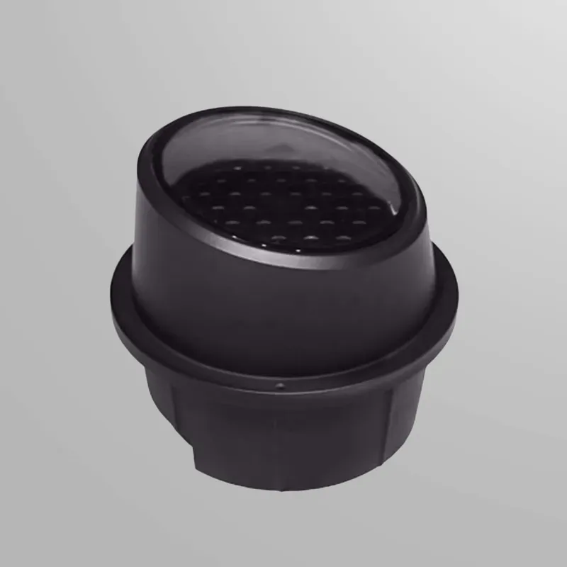 Black fixture with an angled light output.