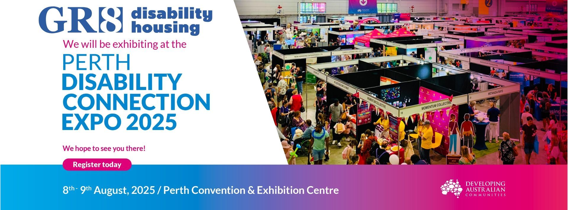 Perth Disability Connection Expo 2025. Event in Perth, Australia.