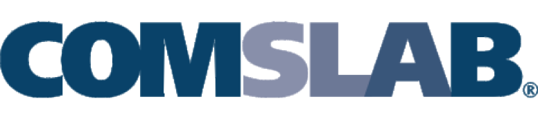Logo of COMSLAB in blue and gray.
