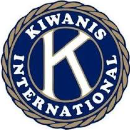 Kiwanis International logo: blue circular emblem with white “K” and rope border