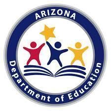 Arizona Department of Education logo with three colorful figures under a star