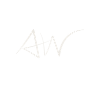 A drawing of the letter a and w on a white background.