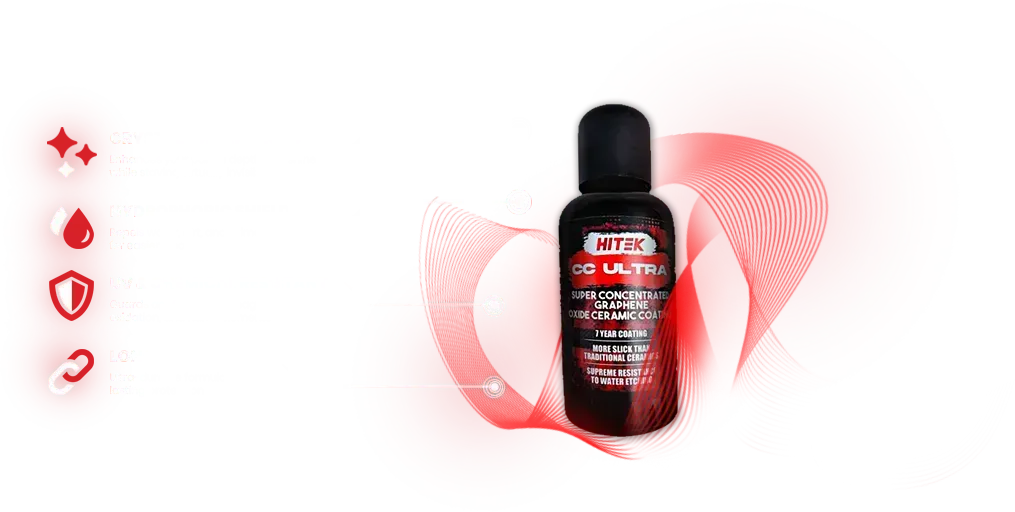 Bottle of MTU HD Ultra sealant with red accents and icons.