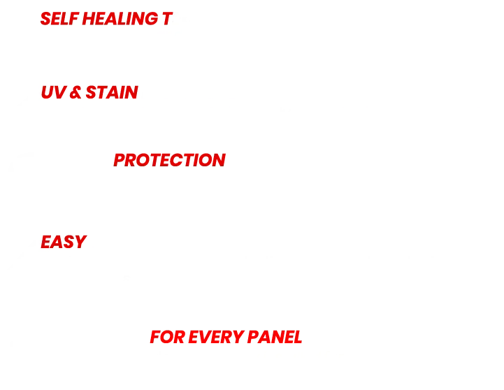 Red text on white background: 