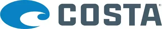 Costa logo with blue wave icon and gray wordmark on white background