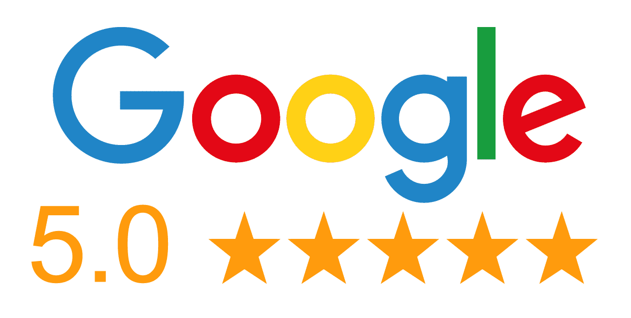 A google logo with five stars on it