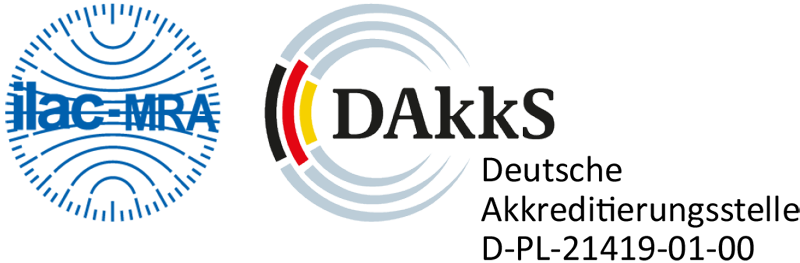 Logo DAkkS Deutsche Akkreditierungsstelle D-PL-21419-01-00
