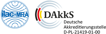 Logo DAkkS Deutsche Akkreditierungsstelle D-PL-21419-01-00