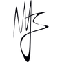 Monogramma astratto in bianco e nero con le lettere