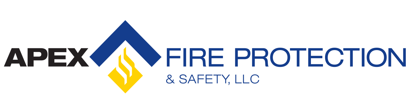 A logo for apex fire protection and safety llc
