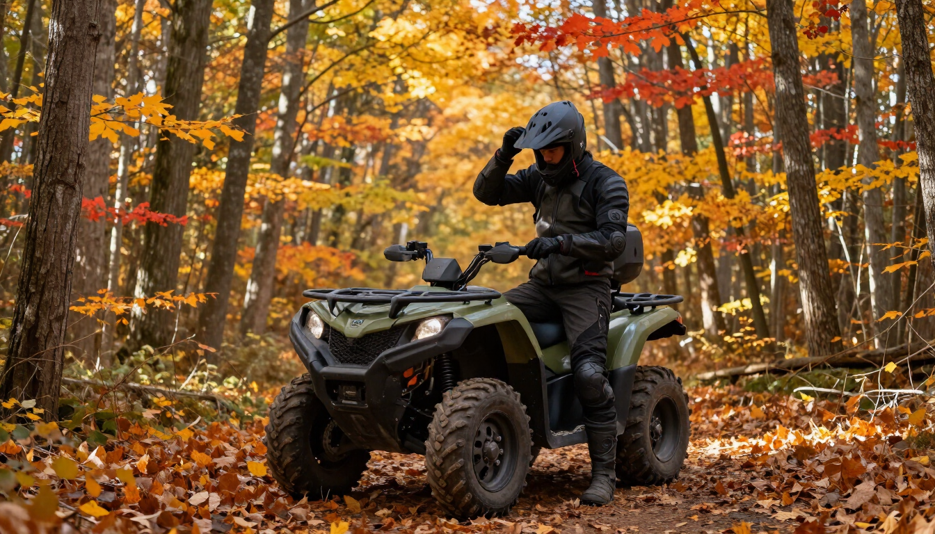 ATV insurance Wisconsin guide for riders on a forest trail