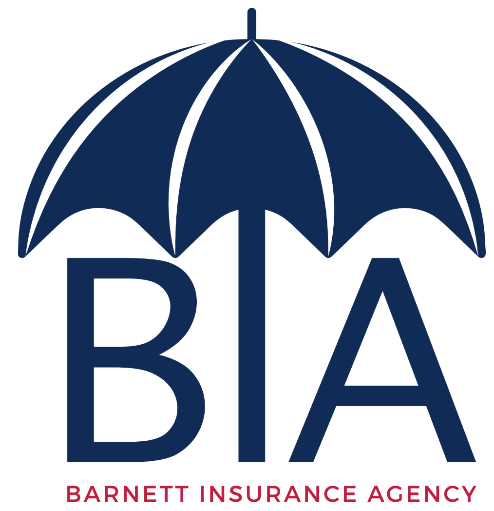 BIA Barnett Insurance Agency logo with navy umbrella over blue initials and red text