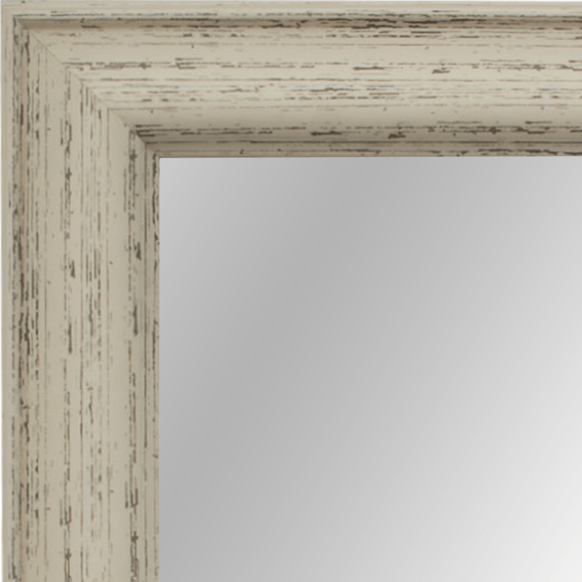 Mirror Renovations 4023 Framed Mirror - Rustic White