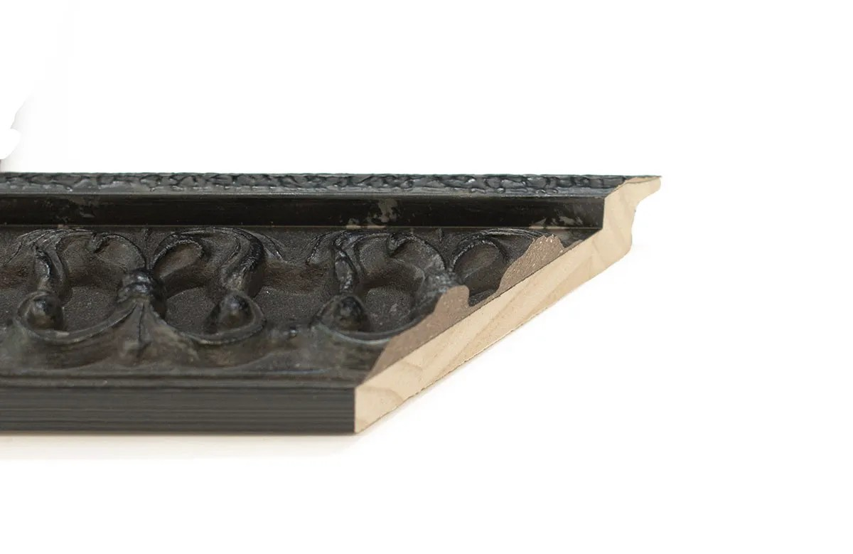 Mirror Renovations 4102 Framed Mirror - Black Fleur De Lis