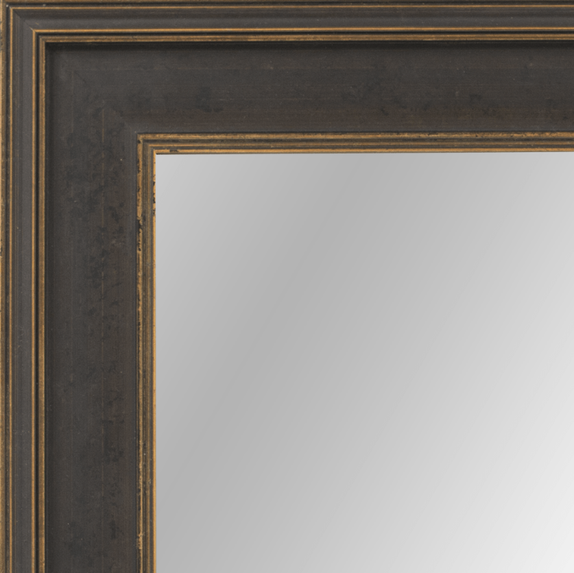 Mirror Renovations 4106 Framed Mirror - Black and Gold Flat