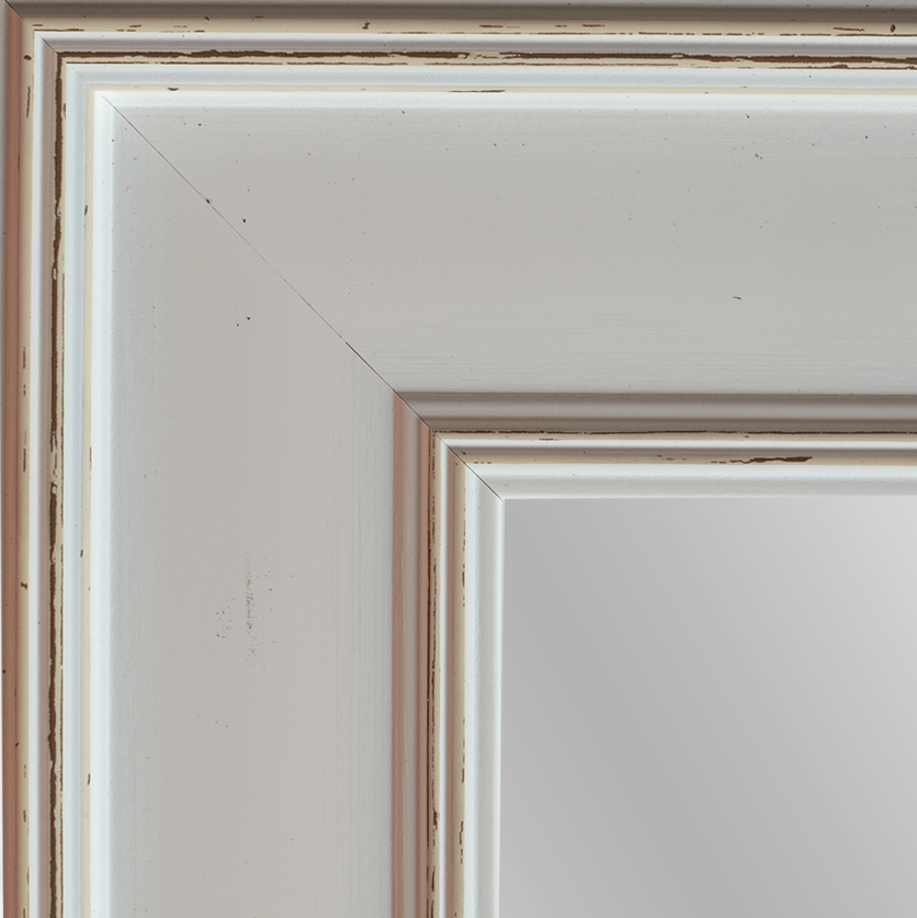 Mirror Renovations 4175 Framed Mirror - Distressed White