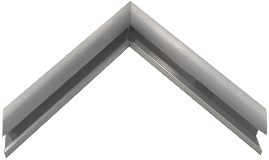 Mirror Renovations 8002 Framed Metal Mirror - Brushed Round Stainless Silver