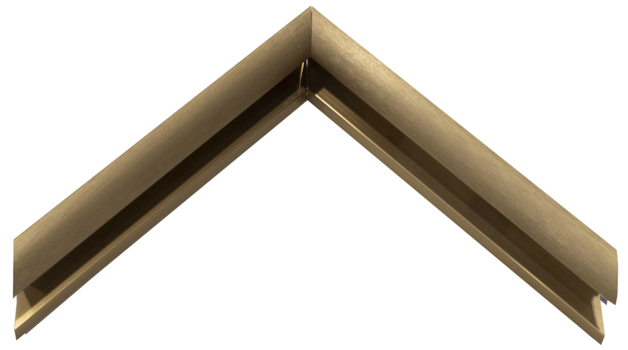 Mirror Renovations 8010 Framed Metal Mirror - Brushed Round Soft Gold