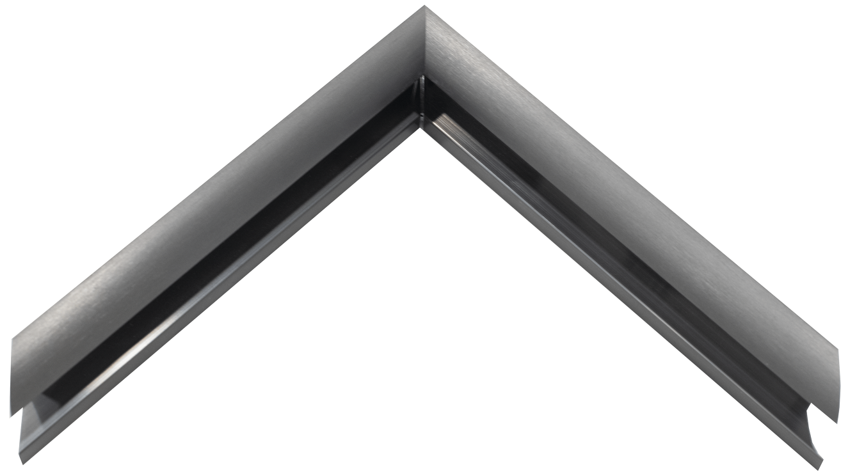 Mirror Renovations 8011 Framed Metal Mirror - Brushed Round Satin Slate Grey