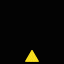 A small, yellow, upward-pointing triangle centered on a black background.
