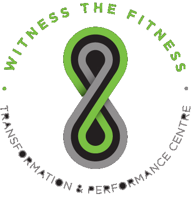 A logo for witness the fitness transformation and performance centre