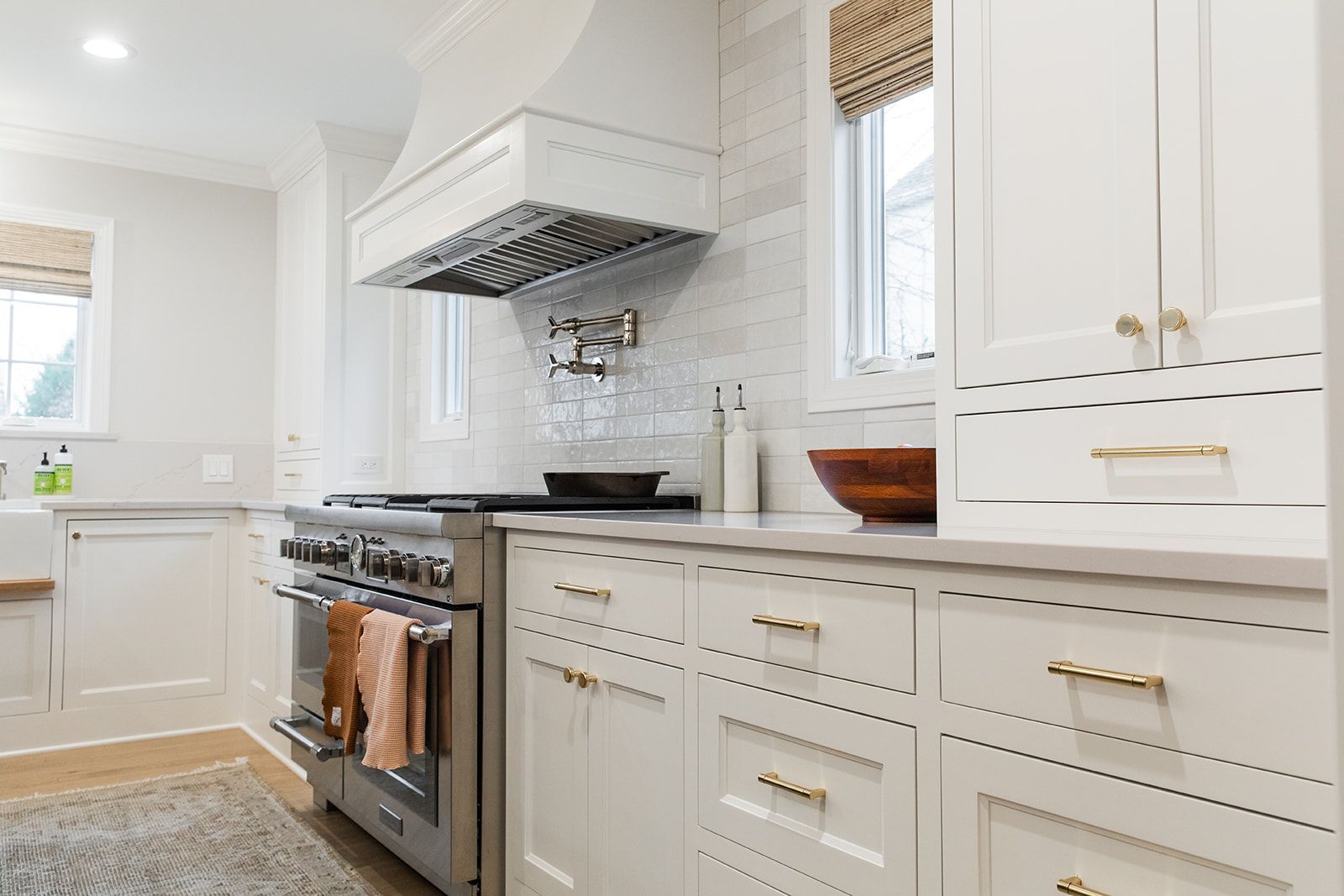 A kitchen with stainless steel appliances