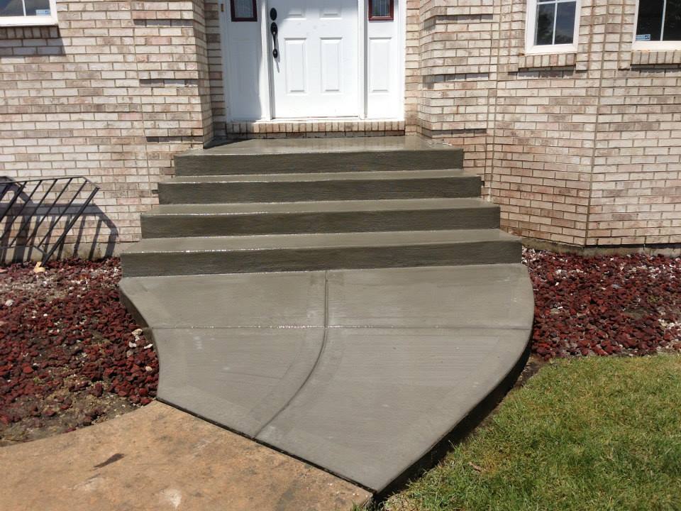 Stairs with Curbs — Tinley Park, IL — Frazier Residential Concrete