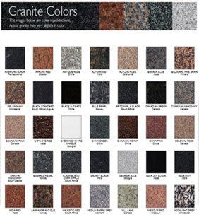 Granite Colors — Hampton, IA — Sietsema Family Monument Sales Granite Colors — Hampton, IA — Sietsema Family Monument Sales