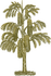 A drawing of a tree with lots of leaves and fruit